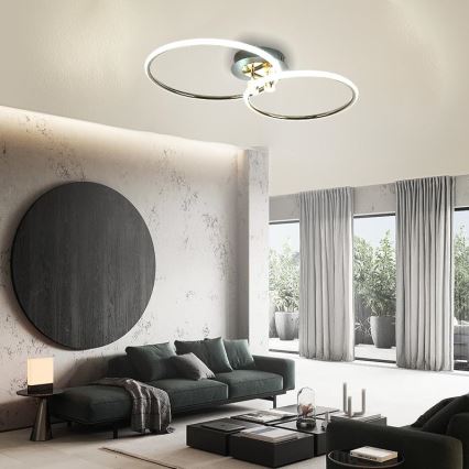 Светодиодный потолочный светильник с регулированием яркости LED/48W/230V 3000-6500K + дистанционное управление