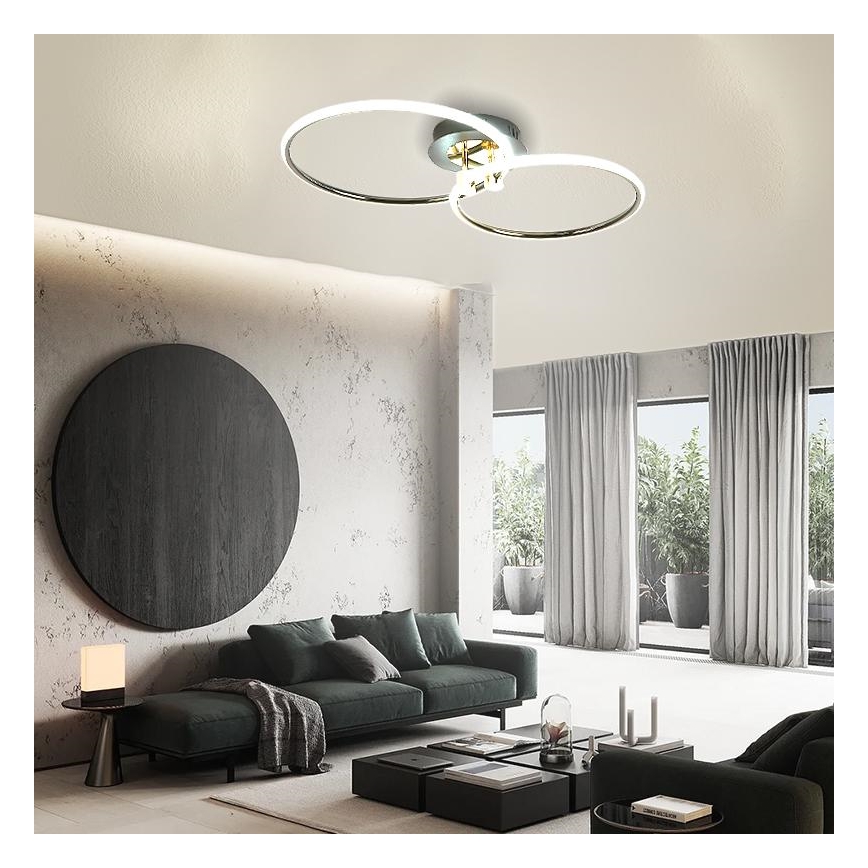 Светодиодный потолочный светильник с регулированием яркости LED/48W/230V 3000-6500K + дистанционное управление