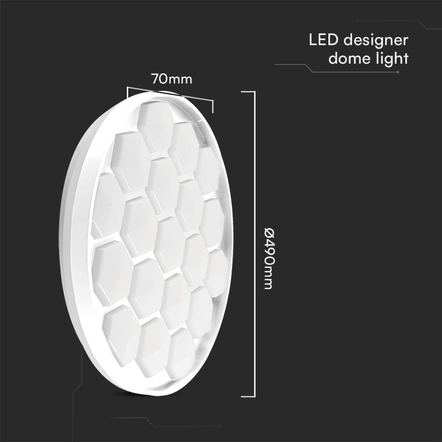 Светодиодный потолочный светильник с регулированием яркости LED/60W/230V 3000/4000/6500K + дистанционное управление