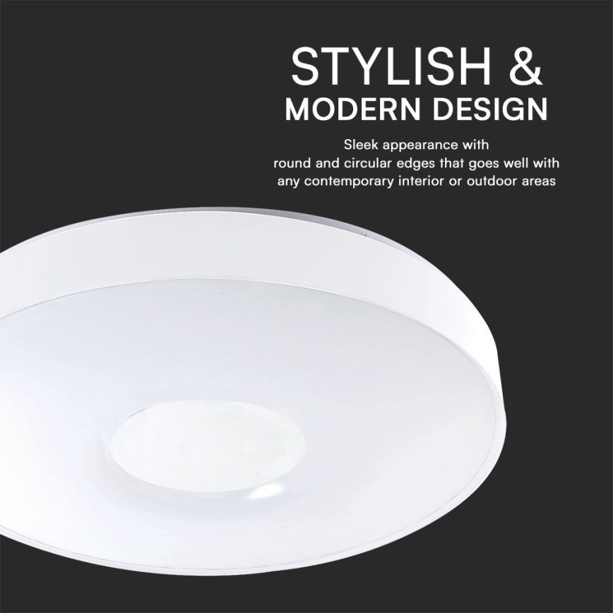 Светодиодный потолочный светильник с регулированием яркости LED/60W/230V 3000-6500K 49,5 см белый + дистанционное управление