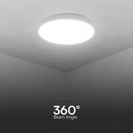 Светодиодный потолочный светильник с регулированием яркости LED/60W/230V 3000-6500K 49,5 см белый + дистанционное управление