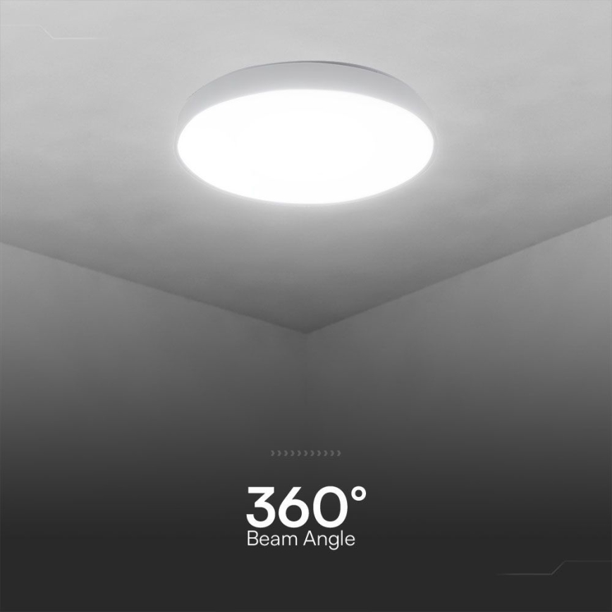 Светодиодный потолочный светильник с регулированием яркости LED/60W/230V 3000-6500K 49,5 см белый + дистанционное управление