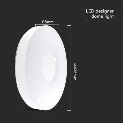 Светодиодный потолочный светильник с регулированием яркости LED/60W/230V 3000-6500K 49,5 см белый + дистанционное управление