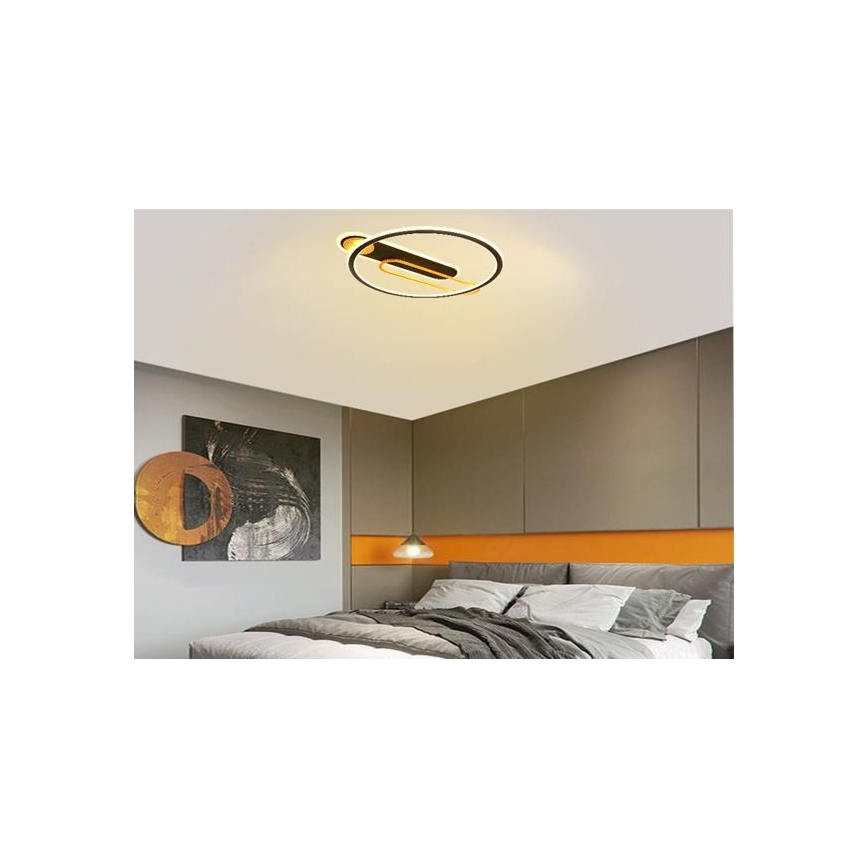 Светодиодный потолочный светильник с регулированием яркости LED/60W/230V 3000-6500K черный + дистанционное управление