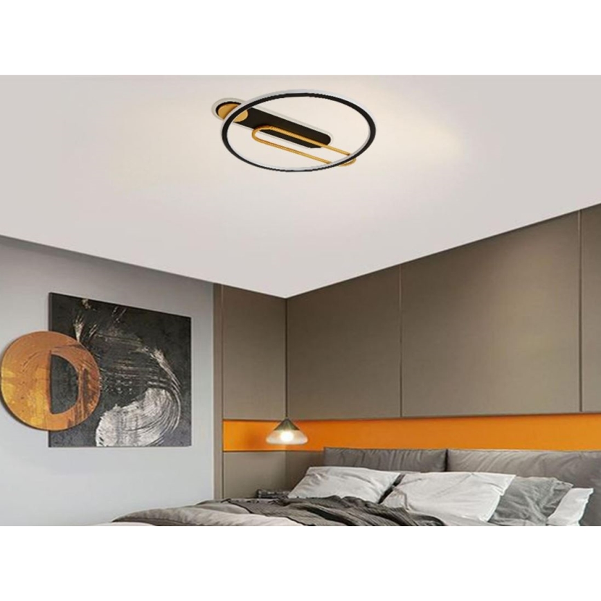 Светодиодный потолочный светильник с регулированием яркости LED/60W/230V 3000-6500K черный + дистанционное управление
