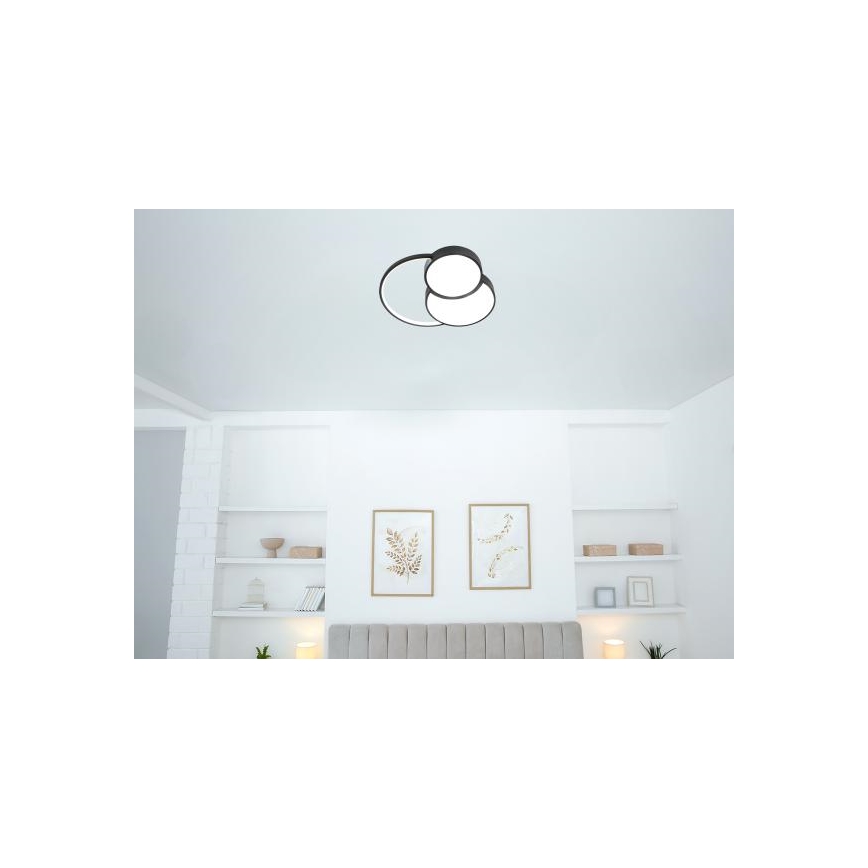 Светодиодный потолочный светильник с регулированием яркости LED/60W/230V 3000-6500K черный + дистанционное управление