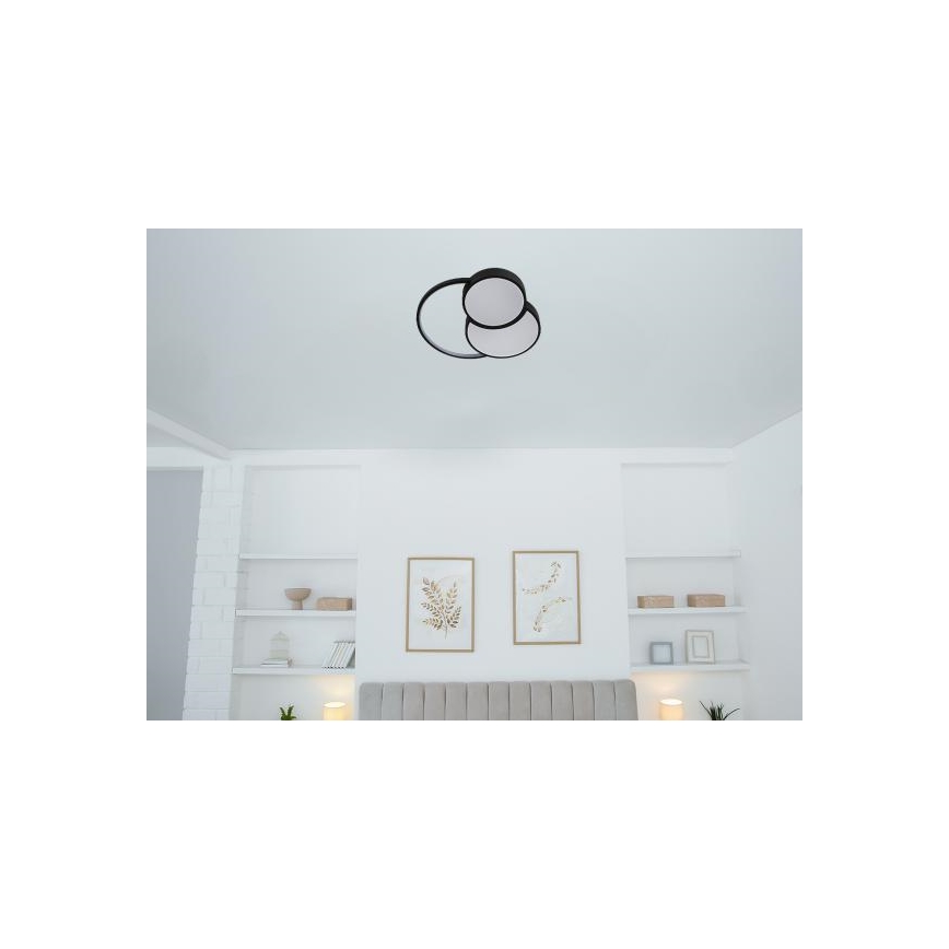 Светодиодный потолочный светильник с регулированием яркости LED/60W/230V 3000-6500K черный + дистанционное управление