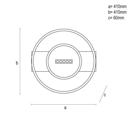 Светодиодный потолочный светильник с регулированием яркости LED/60W/230V 3000-6500K + дистанционное управление