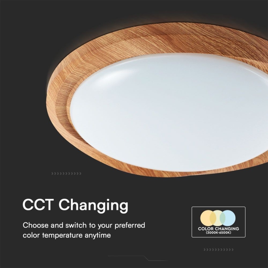 Светодиодный потолочный светильник с регулированием яркости LED/60W/230V 3000-6500K диаметр 49 см + дистанционное управление