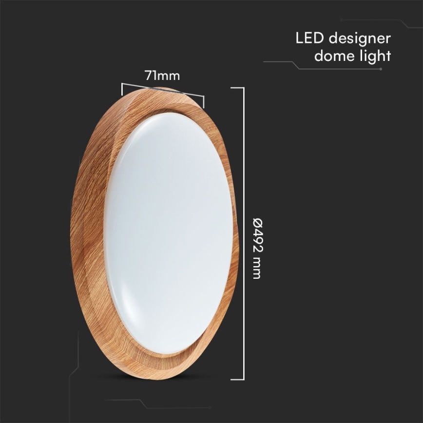 Светодиодный потолочный светильник с регулированием яркости LED/60W/230V 3000-6500K диаметр 49 см + дистанционное управление
