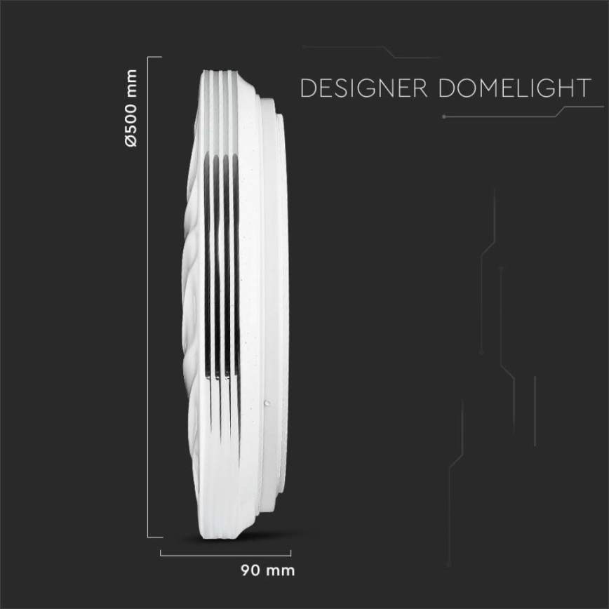 Светодиодный потолочный светильник с регулированием яркости LED/60W/230V 3000K/4000K/6500K + дистанционное управление