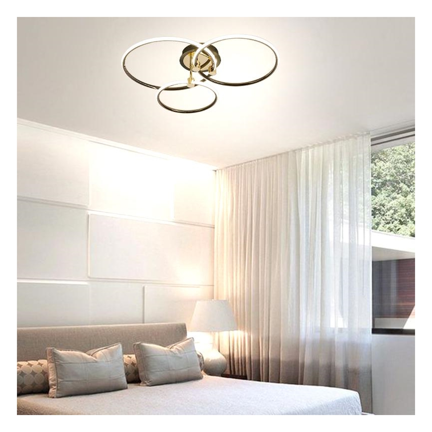 Светодиодный потолочный светильник с регулированием яркости LED/64W/230V 3000-6500K + дистанционное управление
