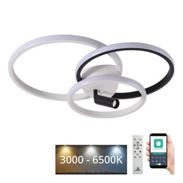 Светодиодный потолочный светильник с регулированием яркости LED/70W/230V 3000-6500K белый/черный + дистанционное управление