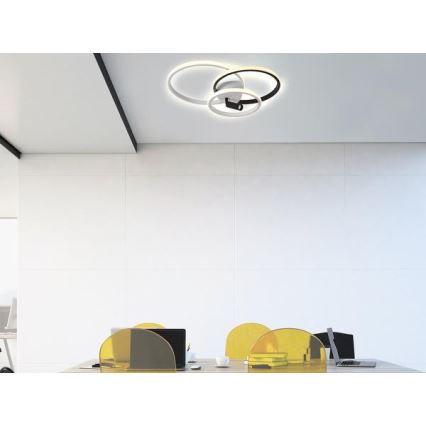 Светодиодный потолочный светильник с регулированием яркости LED/70W/230V 3000-6500K белый/черный + дистанционное управление