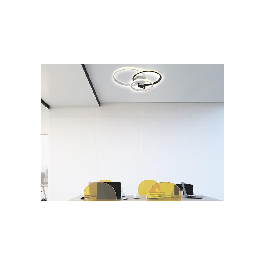 Светодиодный потолочный светильник с регулированием яркости LED/70W/230V 3000-6500K белый/черный + дистанционное управление