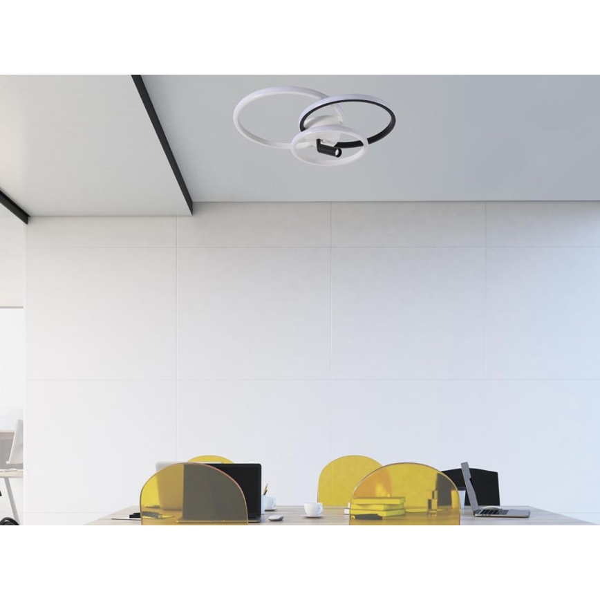 Светодиодный потолочный светильник с регулированием яркости LED/70W/230V 3000-6500K белый/черный + дистанционное управление