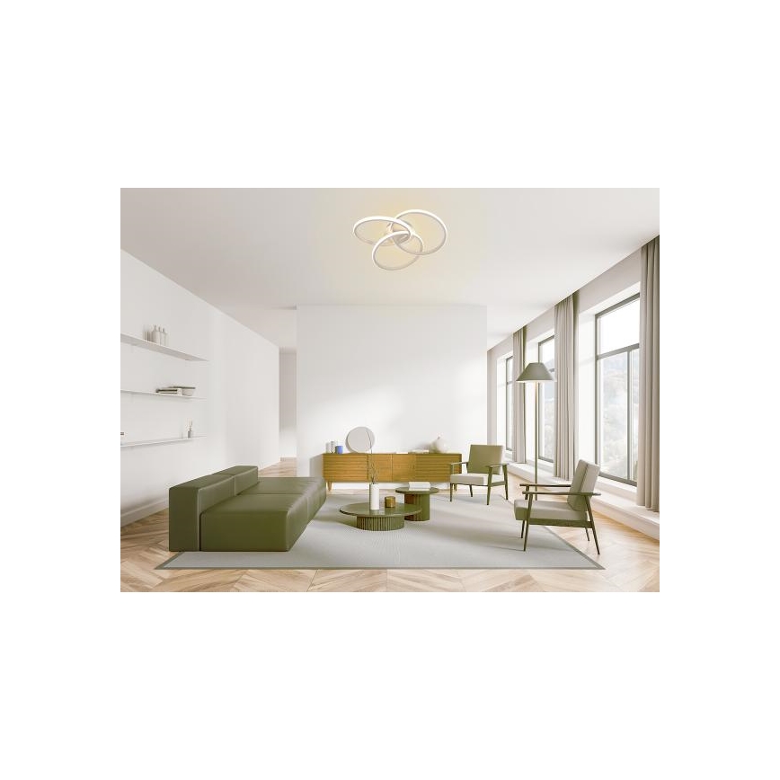 Светодиодный потолочный светильник с регулированием яркости LED/70W/230V 3000-6500K белый + дистанционное управление