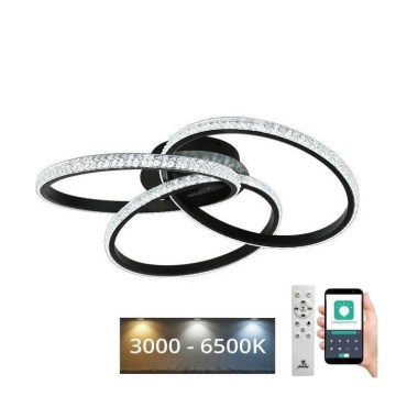 Светодиодный потолочный светильник с регулированием яркости LED/70W/230V 3000-6500K черный + дистанционное управление