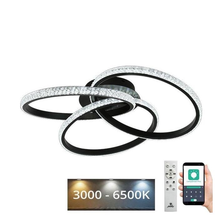 Светодиодный потолочный светильник с регулированием яркости LED/70W/230V 3000-6500K черный + дистанционное управление