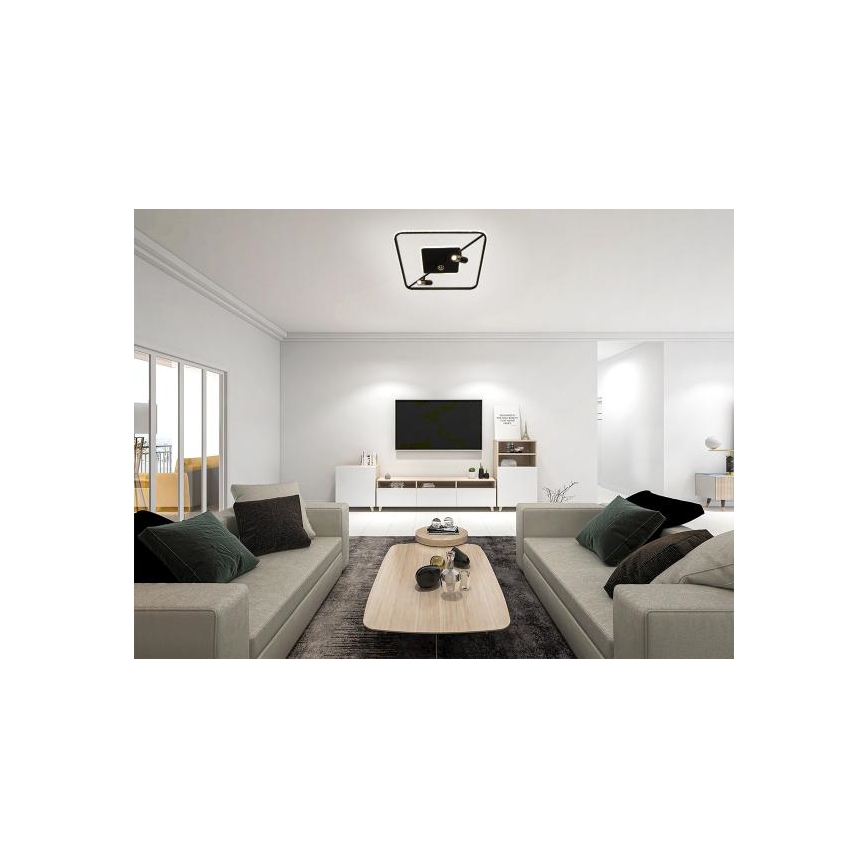 Светодиодный потолочный светильник с регулированием яркости LED/70W/230V 3000-6500K черный + дистанционное управление