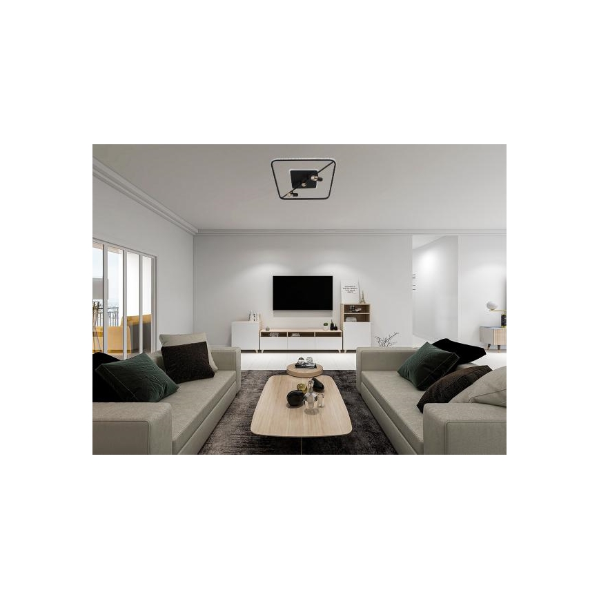 Светодиодный потолочный светильник с регулированием яркости LED/70W/230V 3000-6500K черный + дистанционное управление