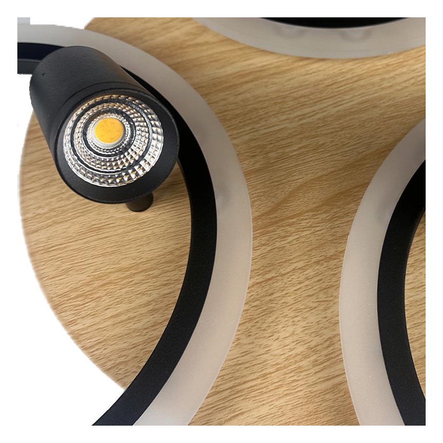 Светодиодный потолочный светильник с регулированием яркости LED/70W/230V 3000-6500K черный/коричневый + дистанционное управление