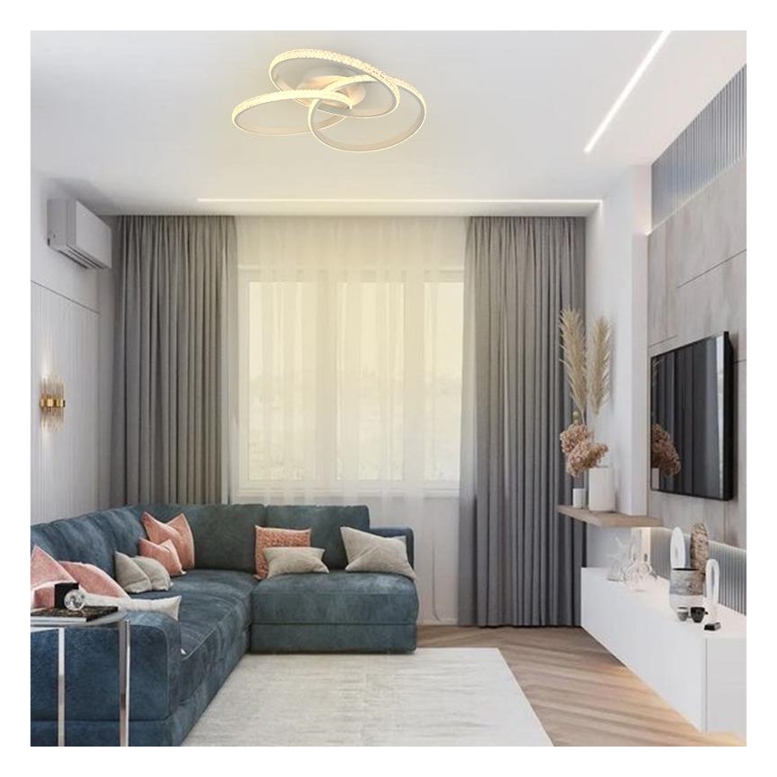 Светодиодный потолочный светильник с регулированием яркости LED/70W/230V 3000-6500K белый + дистанционное управление