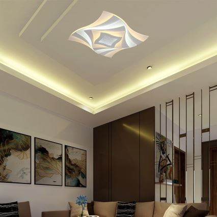 Светодиодный потолочный светильник с регулированием яркости LED/75W/230V 3000-6500K + дистанционное управление