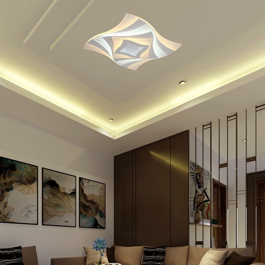 Светодиодный потолочный светильник с регулированием яркости LED/75W/230V 3000-6500K + дистанционное управление