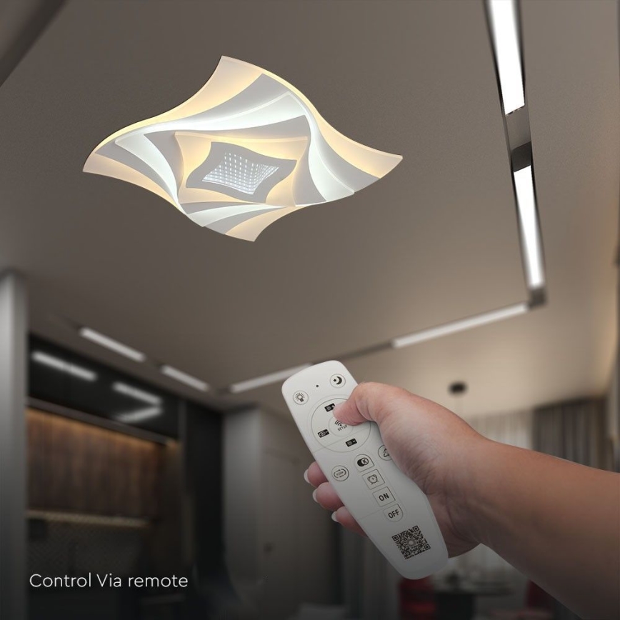 Светодиодный потолочный светильник с регулированием яркости LED/75W/230V 3000-6500K + дистанционное управление