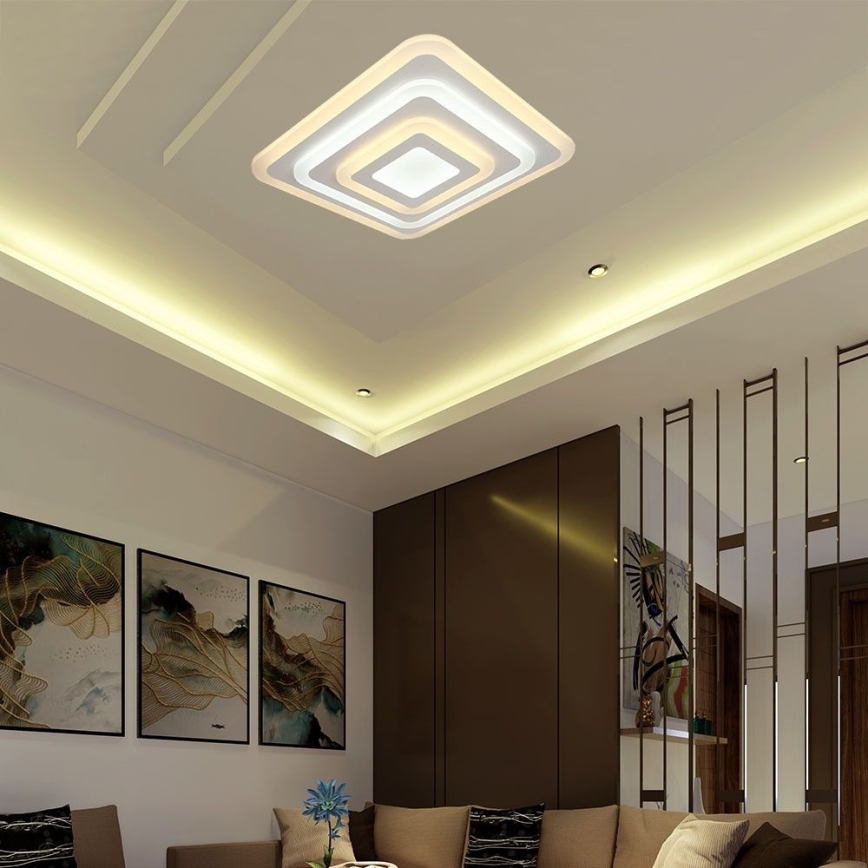 Светодиодный потолочный светильник с регулированием яркости LED/77W/230V 3000-6500K + дистанционное управление