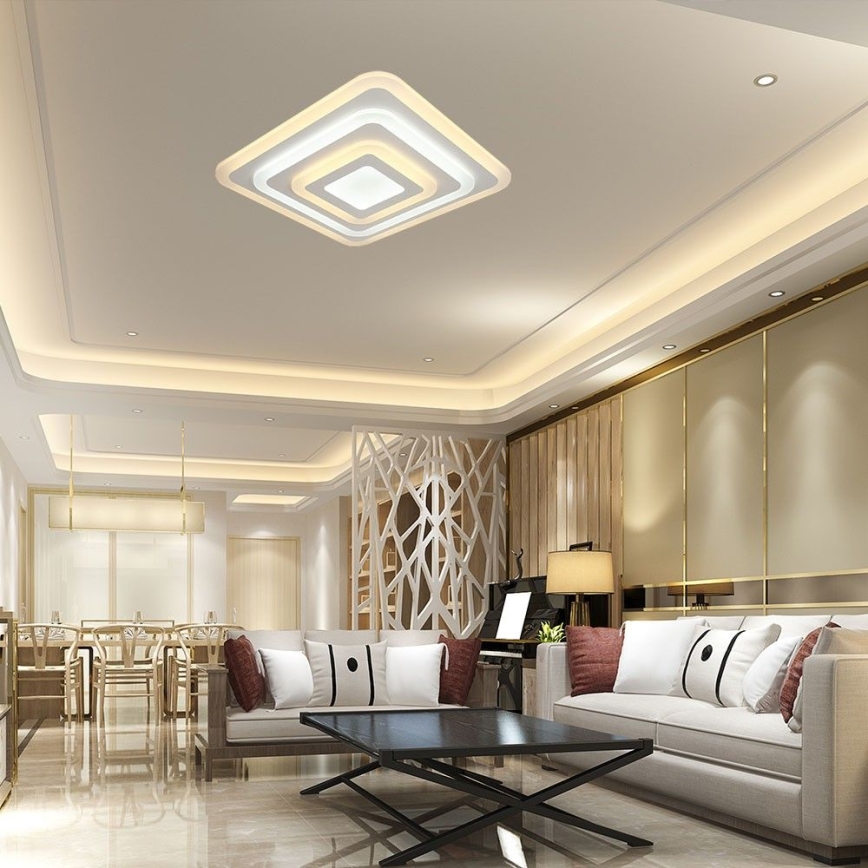 Светодиодный потолочный светильник с регулированием яркости LED/77W/230V 3000-6500K + дистанционное управление