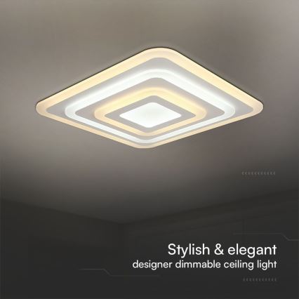 Светодиодный потолочный светильник с регулированием яркости LED/77W/230V 3000-6500K + дистанционное управление
