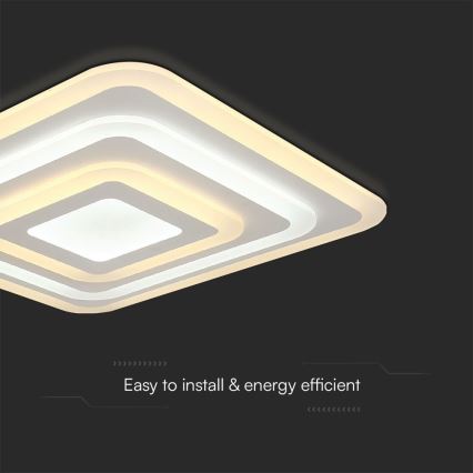 Светодиодный потолочный светильник с регулированием яркости LED/77W/230V 3000-6500K + дистанционное управление