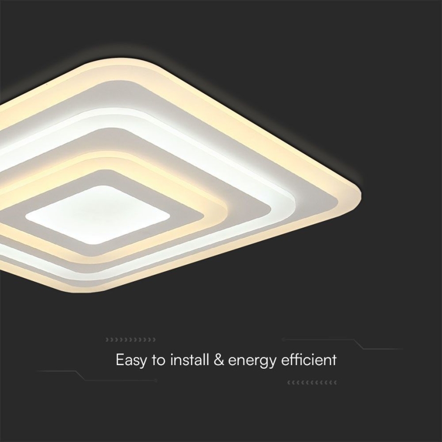 Светодиодный потолочный светильник с регулированием яркости LED/77W/230V 3000-6500K + дистанционное управление