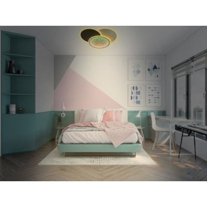 Светодиодный потолочный светильник с регулированием яркости LED/80W/230V 3000-6500K белый + дистанционное управление