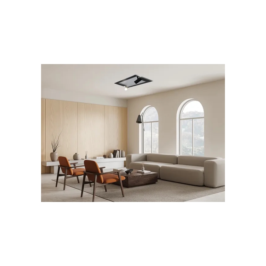 Светодиодный потолочный светильник с регулированием яркости LED/80W/230V 3000-6500K черный + дистанционное управление
