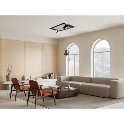 Светодиодный потолочный светильник с регулированием яркости LED/80W/230V 3000-6500K черный + дистанционное управление