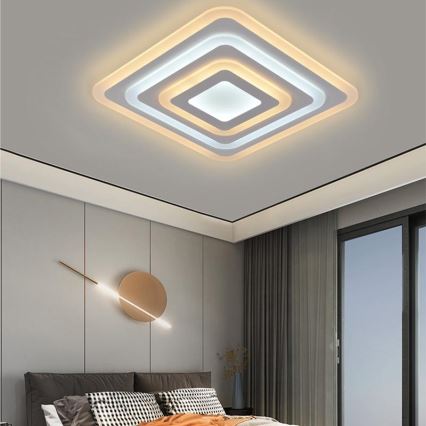 Светодиодный потолочный светильник с регулированием яркости LED/80W/230V 3000-6500K + дистанционное управление