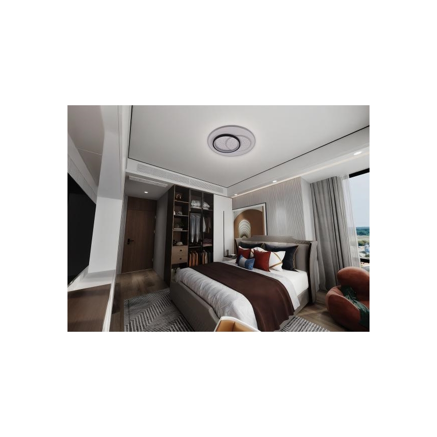 Светодиодный потолочный светильник с регулированием яркости LED/85W/230V 3000-6500K + дистанционное управление