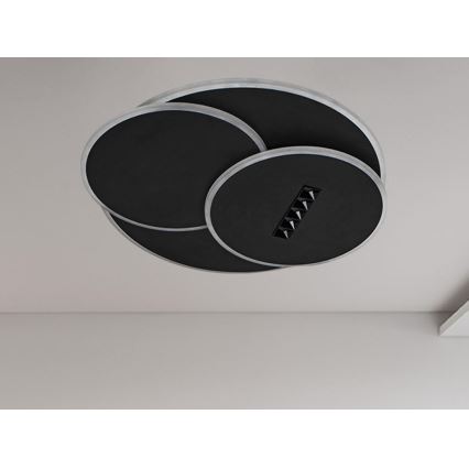 Светодиодный потолочный светильник с регулированием яркости LED/90W/230V 3000-6500K черный + дистанционное управление