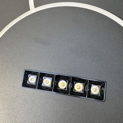 Светодиодный потолочный светильник с регулированием яркости LED/90W/230V 3000-6500K черный + дистанционное управление
