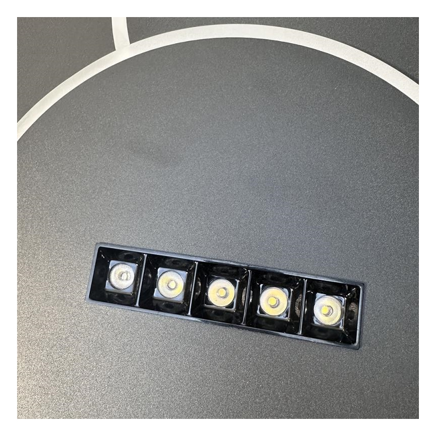 Светодиодный потолочный светильник с регулированием яркости LED/90W/230V 3000-6500K черный + дистанционное управление