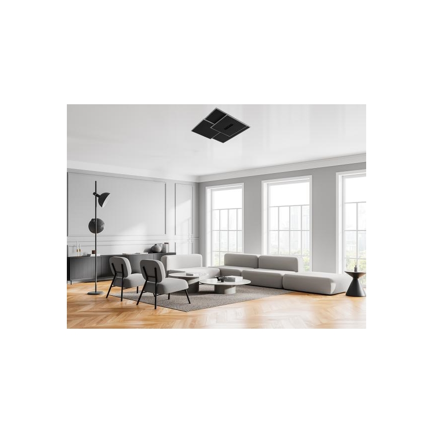 Светодиодный потолочный светильник с регулированием яркости LED/95W/230V 3000-6500K черный + дистанционное управление