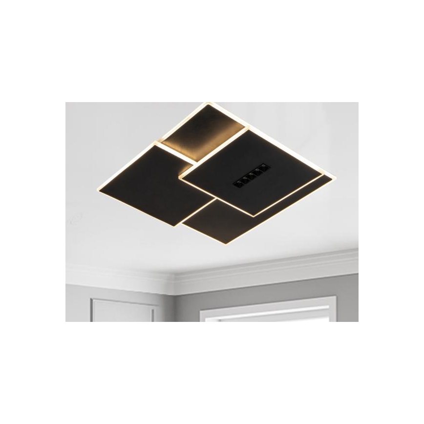 Светодиодный потолочный светильник с регулированием яркости LED/95W/230V 3000-6500K черный + дистанционное управление
