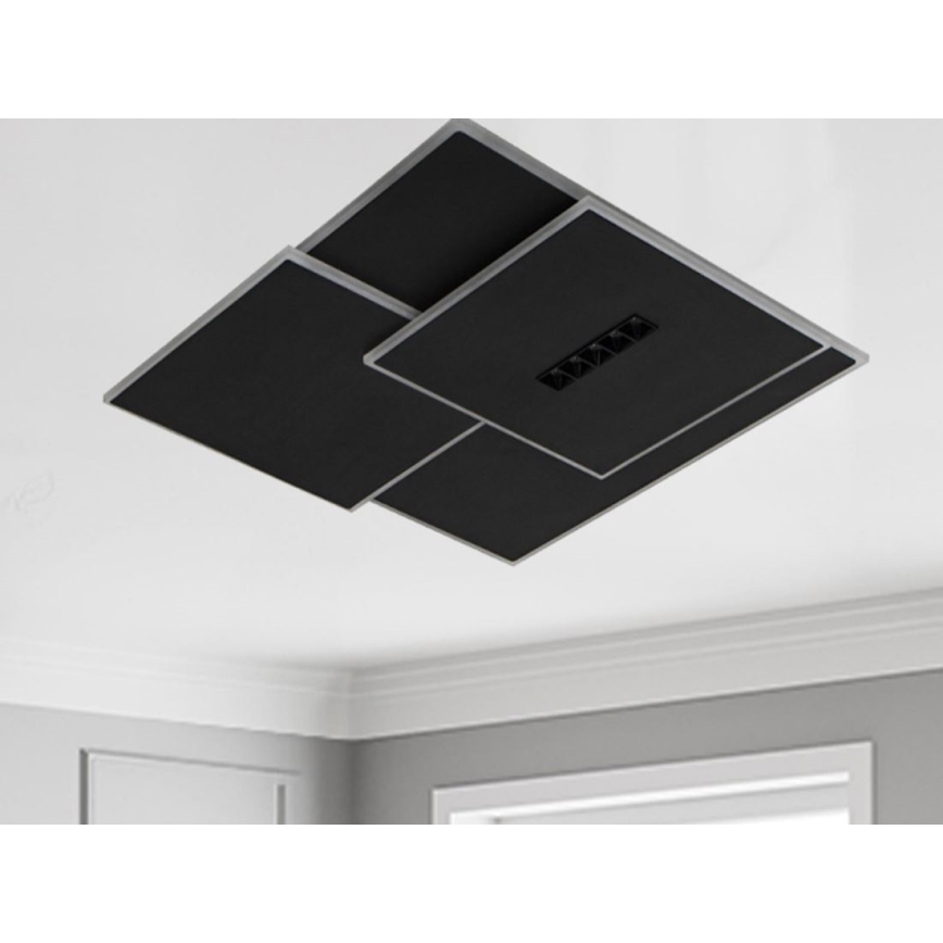 Светодиодный потолочный светильник с регулированием яркости LED/95W/230V 3000-6500K черный + дистанционное управление