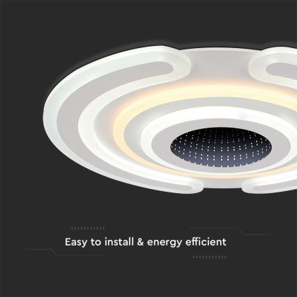 Светодиодный потолочный светильник с регулированием яркости LED/95W/230V 3000-6500K + дистанционное управление