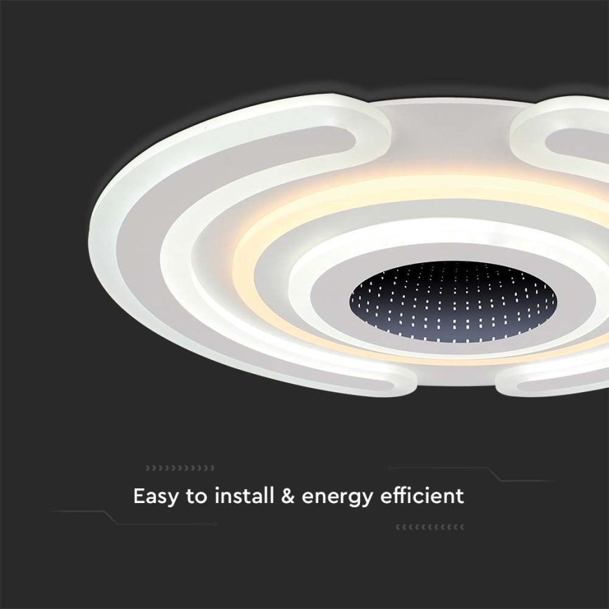 Светодиодный потолочный светильник с регулированием яркости LED/95W/230V 3000-6500K + дистанционное управление
