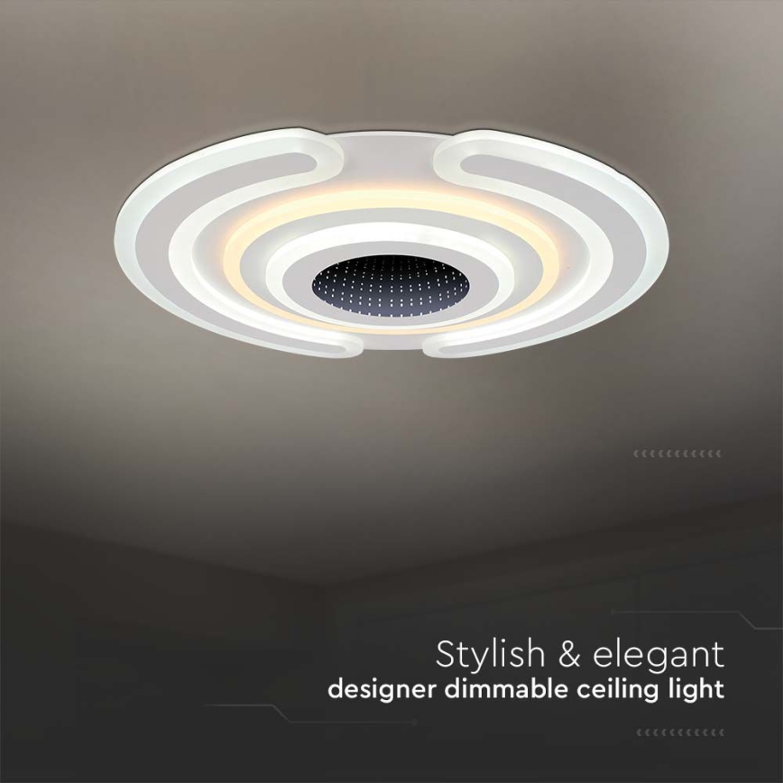 Светодиодный потолочный светильник с регулированием яркости LED/95W/230V 3000-6500K + дистанционное управление