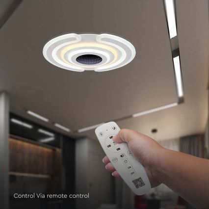 Светодиодный потолочный светильник с регулированием яркости LED/95W/230V 3000-6500K + дистанционное управление